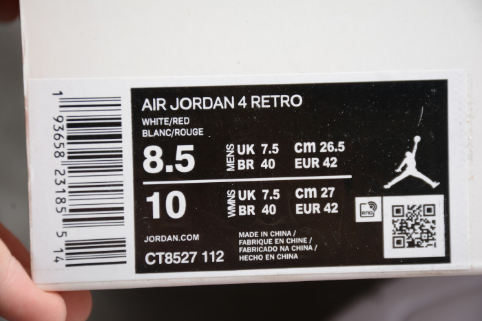 Air Jordan 4 Red Metallic CT8527-112