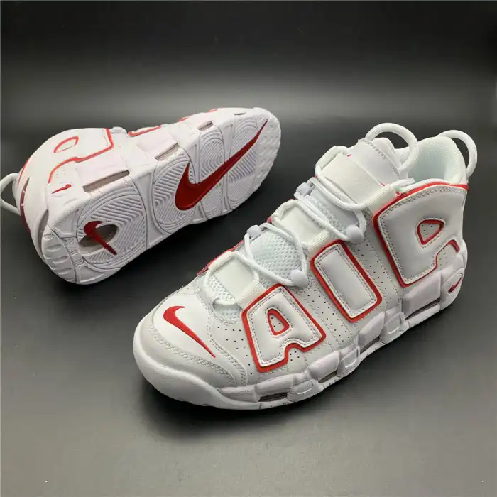 Onekick Nike Air More Uptempo White Varsity Red Outline 415082-108