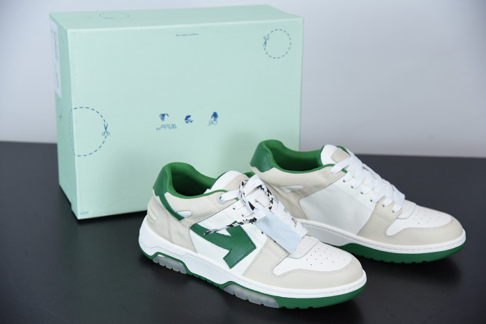 Onekick OFF WHITETM C O VIRGIL ABLOH OUT OF OFFICE LOW-TOP LEATHER SNEAKERS "OOO"