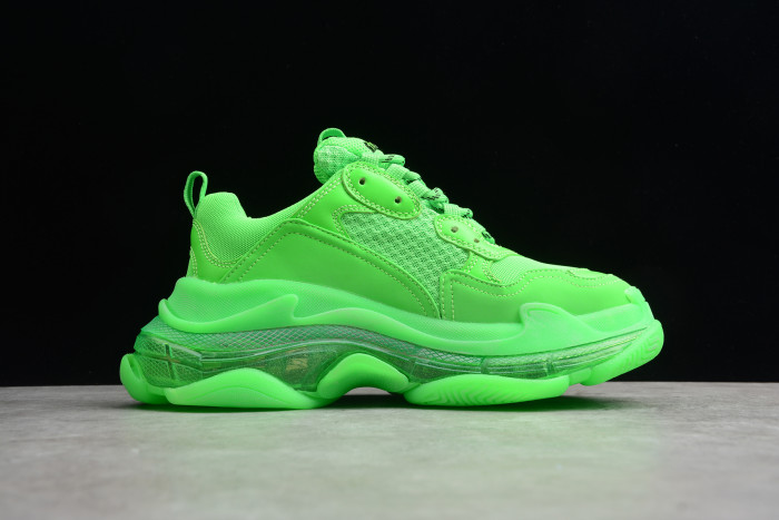 BLCG Triple S Neon Green Clear Sole 544351 W09OL 3801