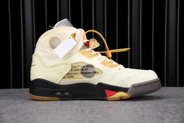 Cheap Jordan 5 Retro OFF-WHITE Sail DH8565-100