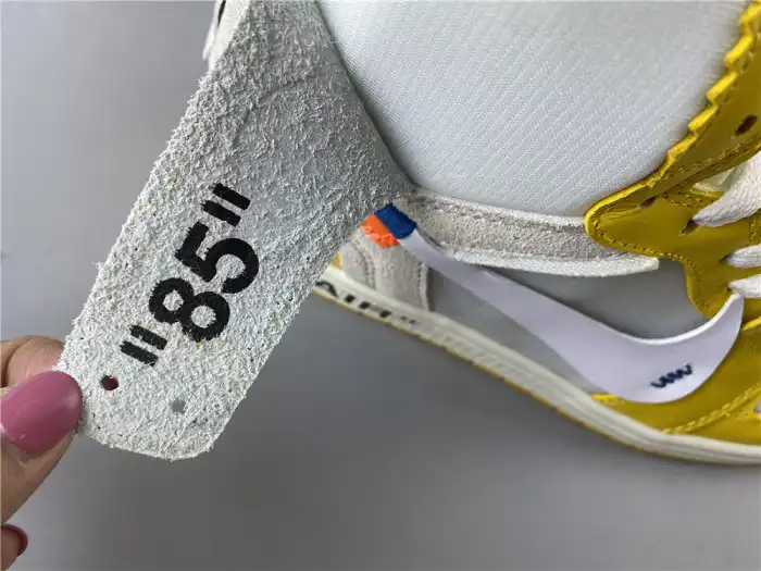 Cheap Air Jordan 1 x Off-White NRG White Dark Powder Yellow-Cone AQ0818-149