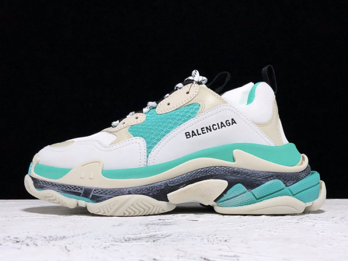 Onekick Balencaiga Triple S White Grey Turquoise (W) 524039 W09OH 3005