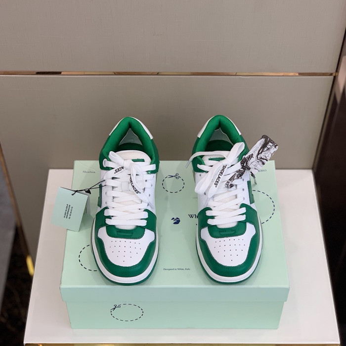 Onekick OFF WHITETM C O VIRGIL ABLOH OUT OF OFFICE LOW-TOP LEATHER SNEAKERS "OOO"