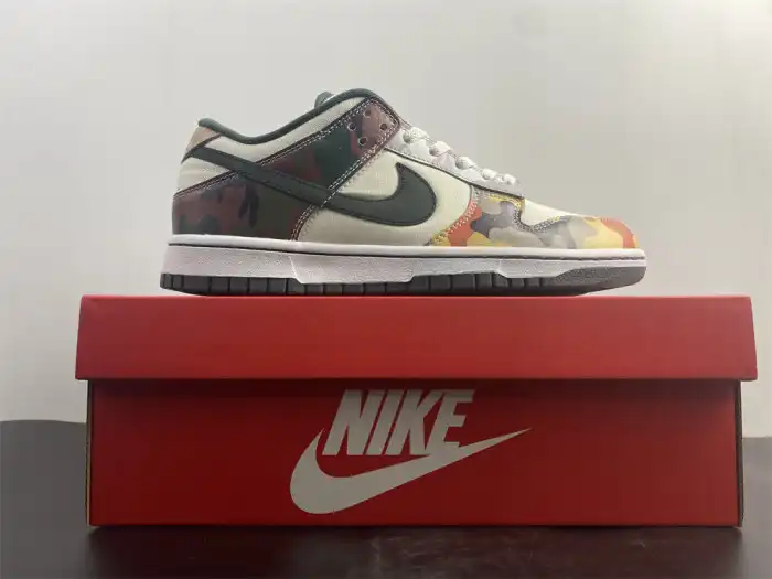 Cheap Nike Dunk Low SE Sail Multi-Camo DH0957-100