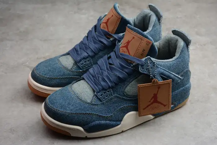 Cheap Levi's x Nike Air Jordan 4 Denim AO2571-401