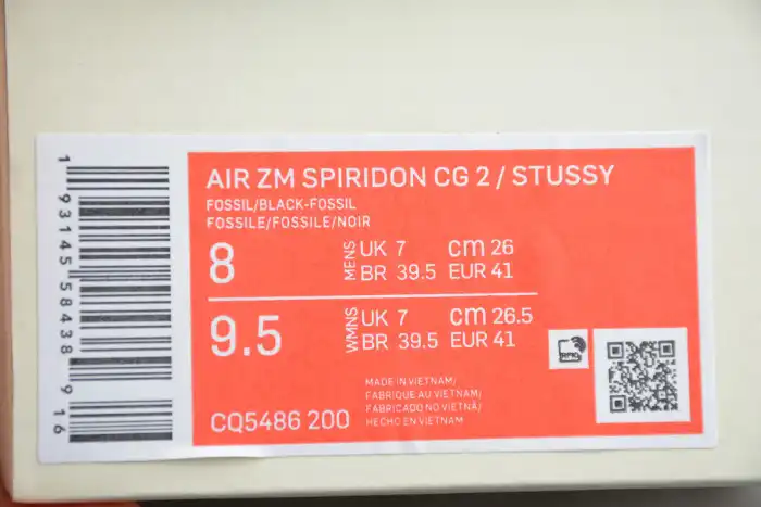 Rep Nike Air Zoom Spiridon Cage 2 Stussy Fossil CQ5486-200