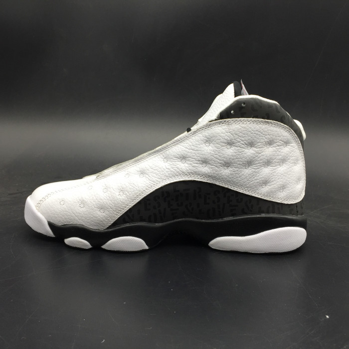 AIR JORDAN 13 RETRO SNGL DAY "LOVE AND RESPECT" black  white mens 888164-112