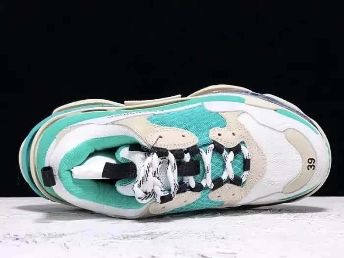 Rep Onekick Balencaiga Triple S White Grey Turquoise (W) 524039 W09OH 3005