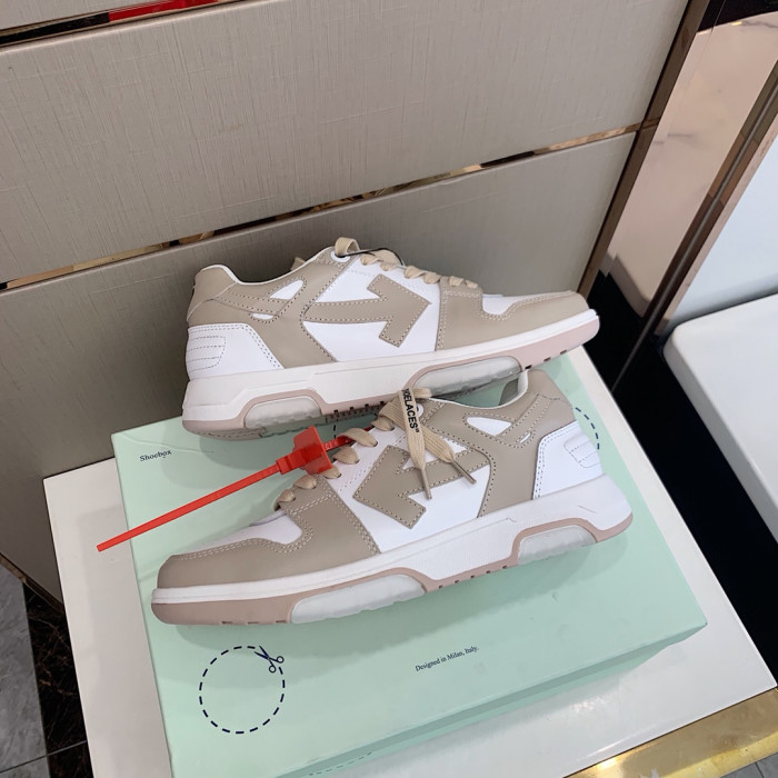 Onekick OFF WHITETM C O VIRGIL ABLOH OUT OF OFFICE LOW-TOP LEATHER SNEAKERS "OOO"