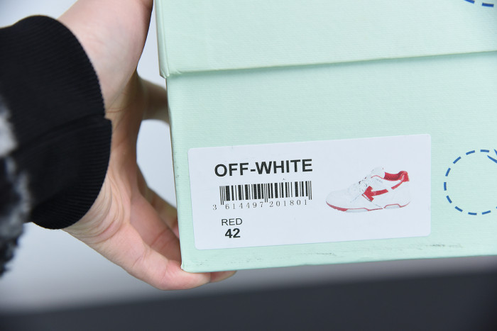 OFF WHITETM C O VIRGIL ABLOH OUT OF OFFICE LOW-TOP LEATHER SNEAKERS "OOO"