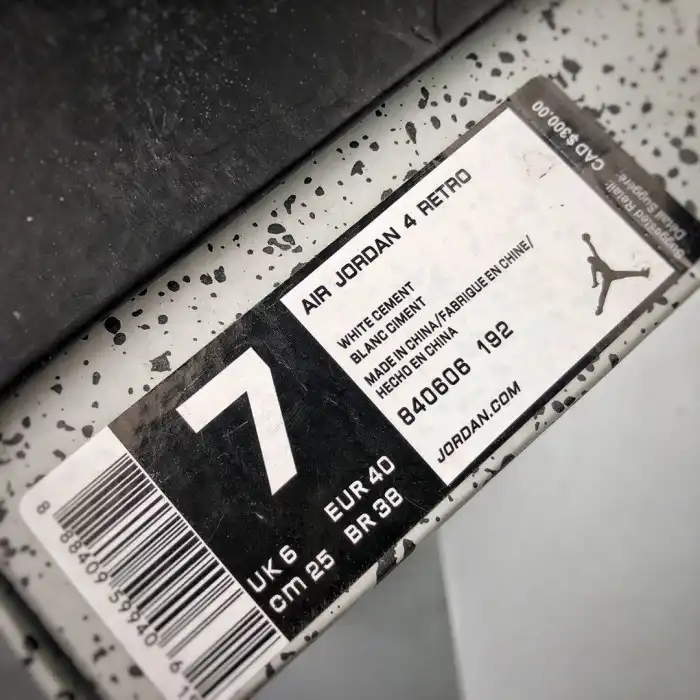 Rep Air Jordan 4 OG White Cement 840606-192 (nike)