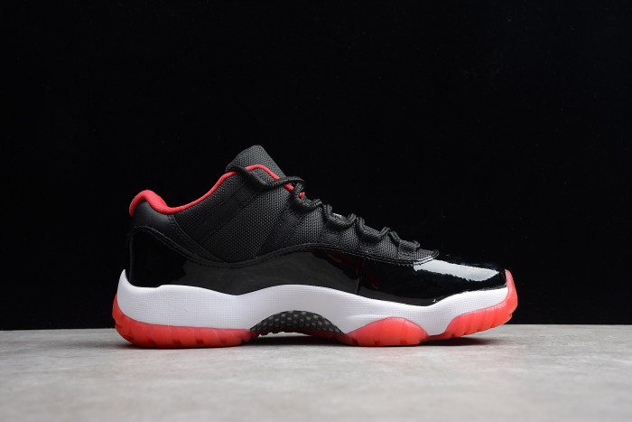 Air Jordan 11 Retro Low "Bred" Black  Red mens 528895-012