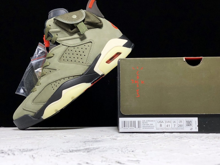 Travis Scott x Air Jordan 6 Medium Olive CN1084-200