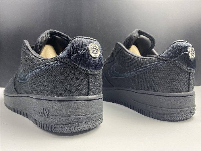 NIKE AIR FORCE 1 LOW STUSSY BLACK CZ9084-001