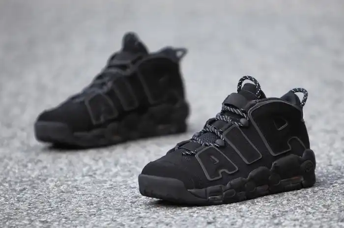 Nike Air More Uptempo Triple Black Reflective 414962-004