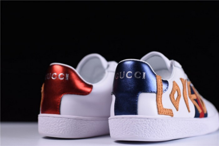 Onekick GUCC ACE EMBROIDERED LOW-TOP SNEAKER WITH LOVED 497090 DOPE0 9095