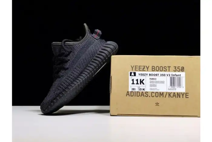 ADIDAS KIDS YEEZY BOOST 350 V2 BLACK (NON-REFLECTIVE) FU9013