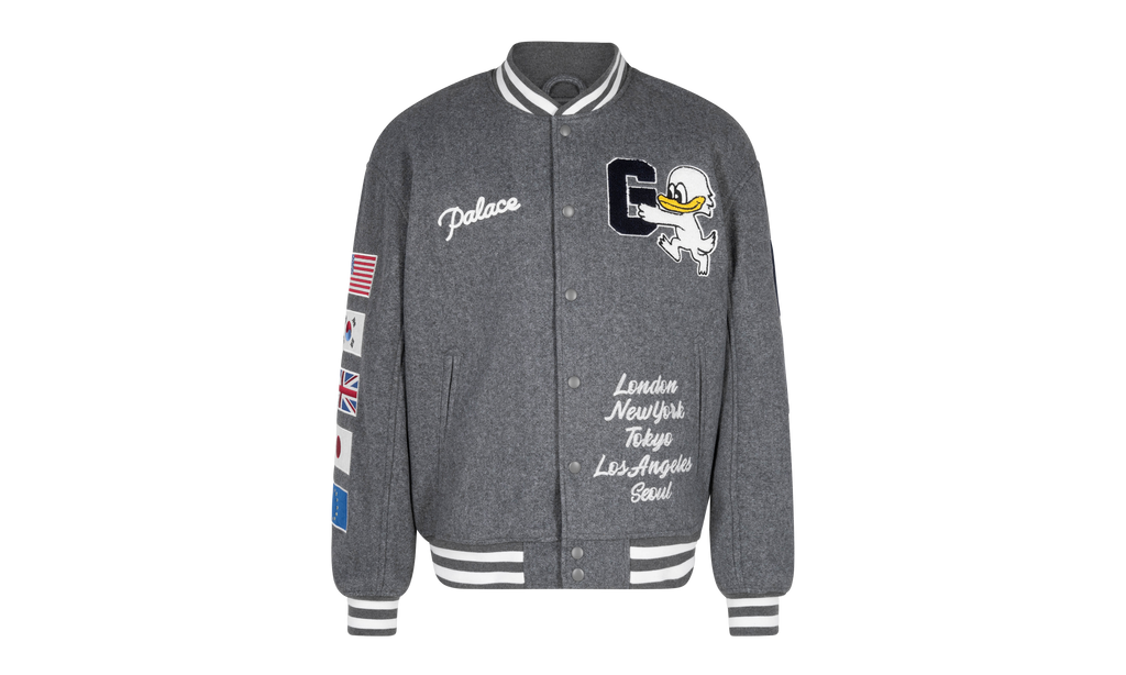 Palace Varsity Jacket "Palace X Gap - Grey"