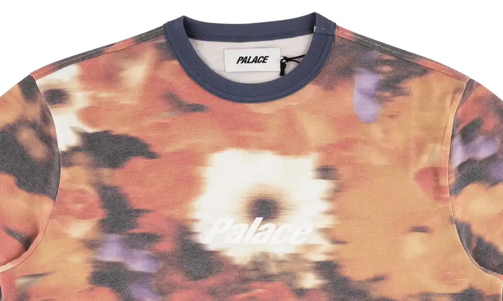 Cheap Palace Blurry Flower Ringer T-Shirt