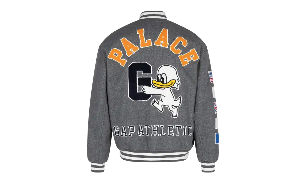 Palace Varsity Jacket "Palace X Gap - Grey"