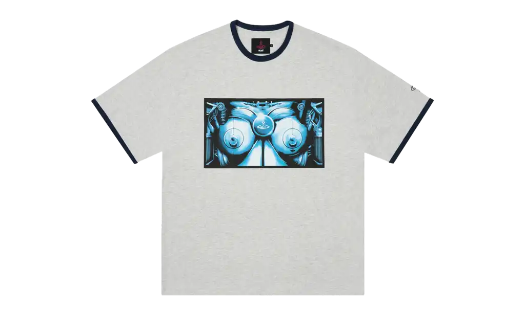 Palace Ringer T-Shirt "Vivienne Westwood - Grey Marl"