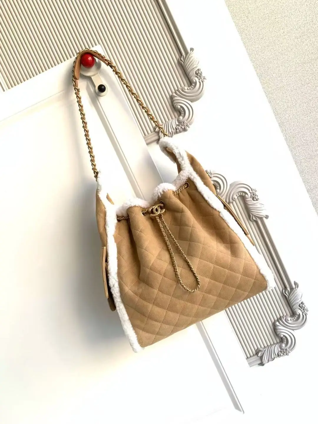 Chanel 25 Large Wool Hobo Bag AS5311 Brown