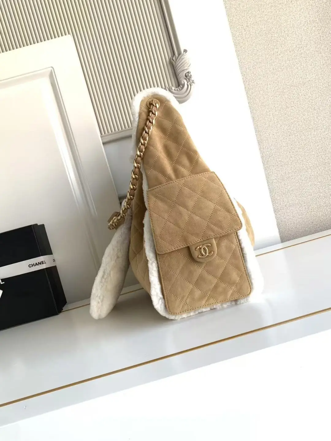 Chanel 25 Large Wool Hobo Bag AS5311 Brown