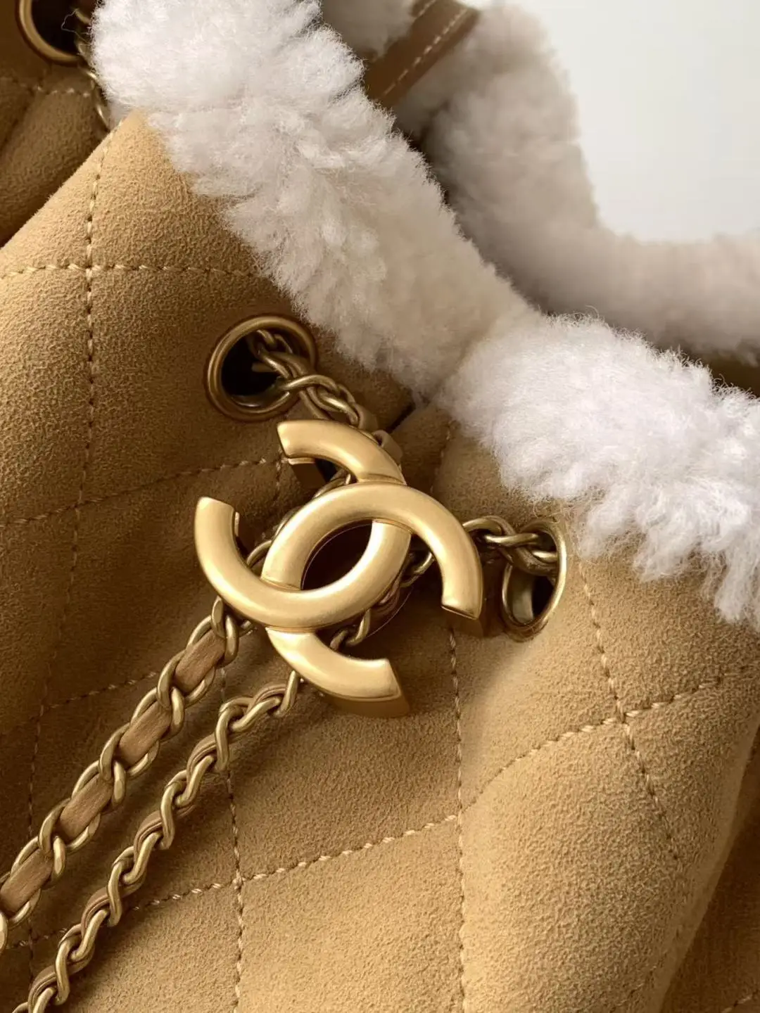 Chanel 25 Large Wool Hobo Bag AS5311 Brown