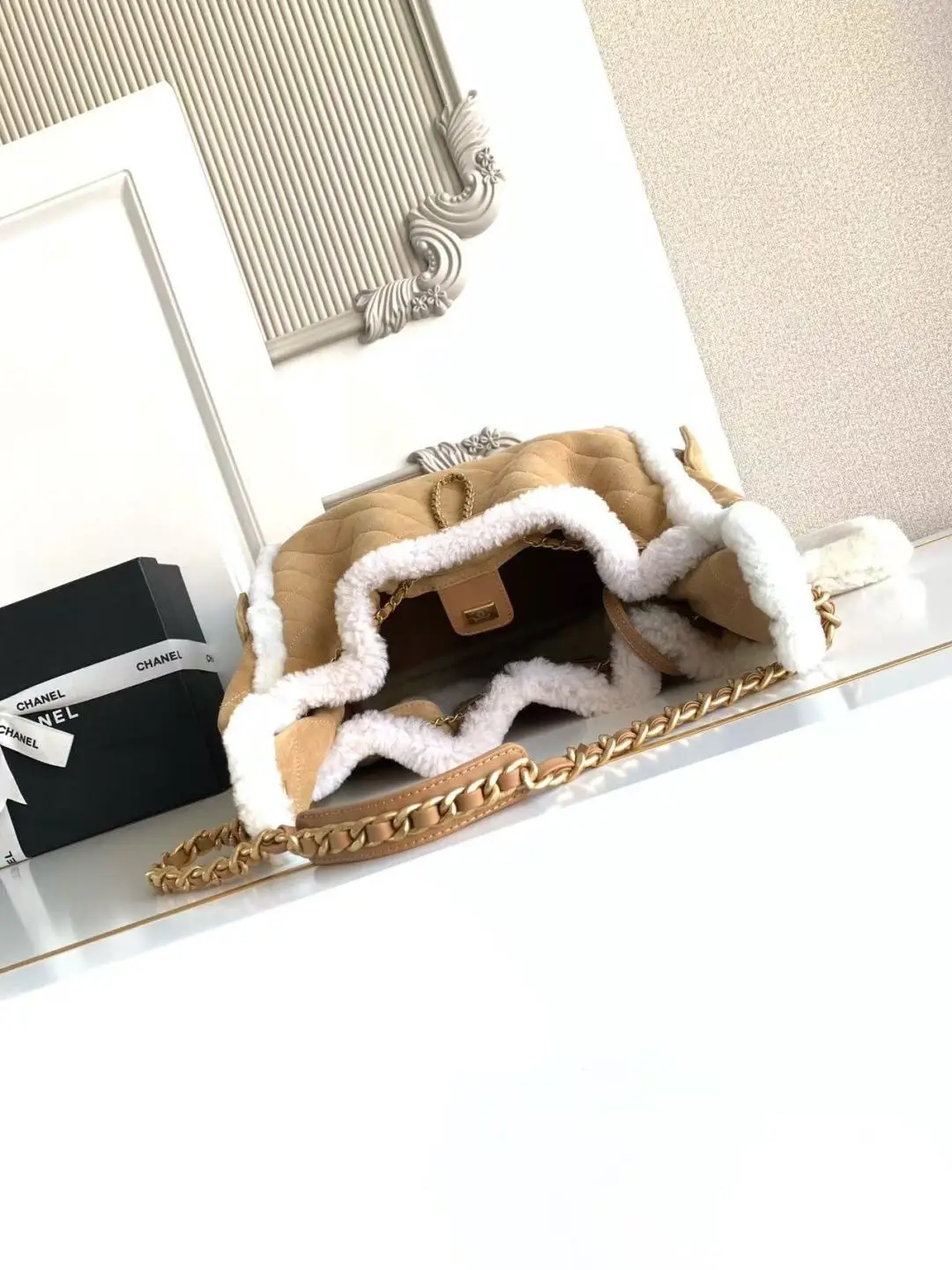 Chanel 25 Large Wool Hobo Bag AS5311 Brown