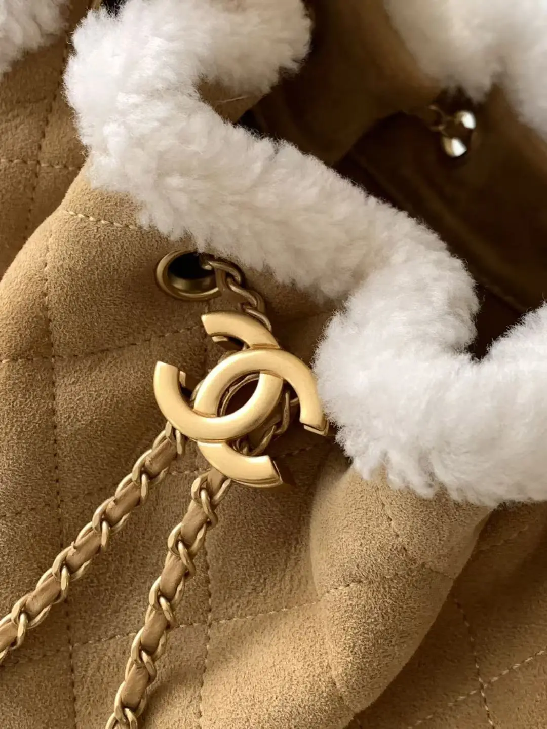 Chanel 25 Small Wool Hobo Bag AS5293 Brown