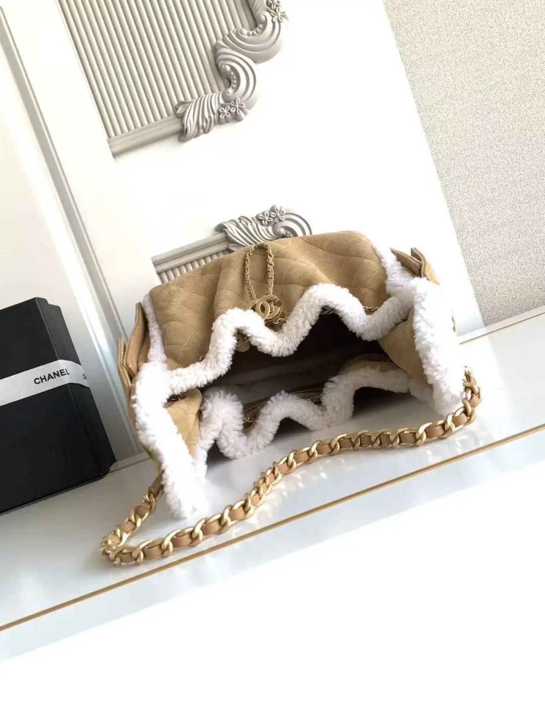 Chanel 25 Small Wool Hobo Bag AS5293 Brown