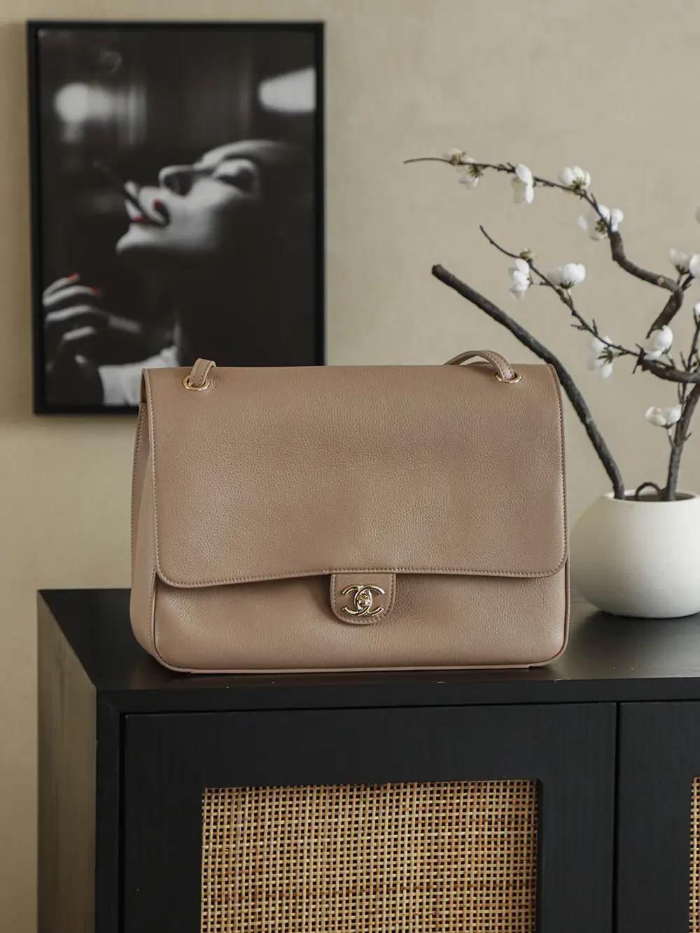 Chanel 26 Shopping Bag Beige