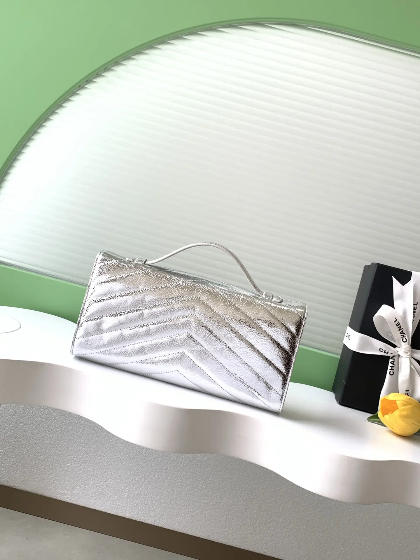 Chanel 26X Envelope Bag AS6044 Silver