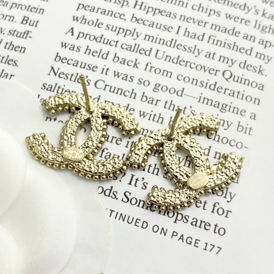 Chanel Blue Enamel Double C Earrings