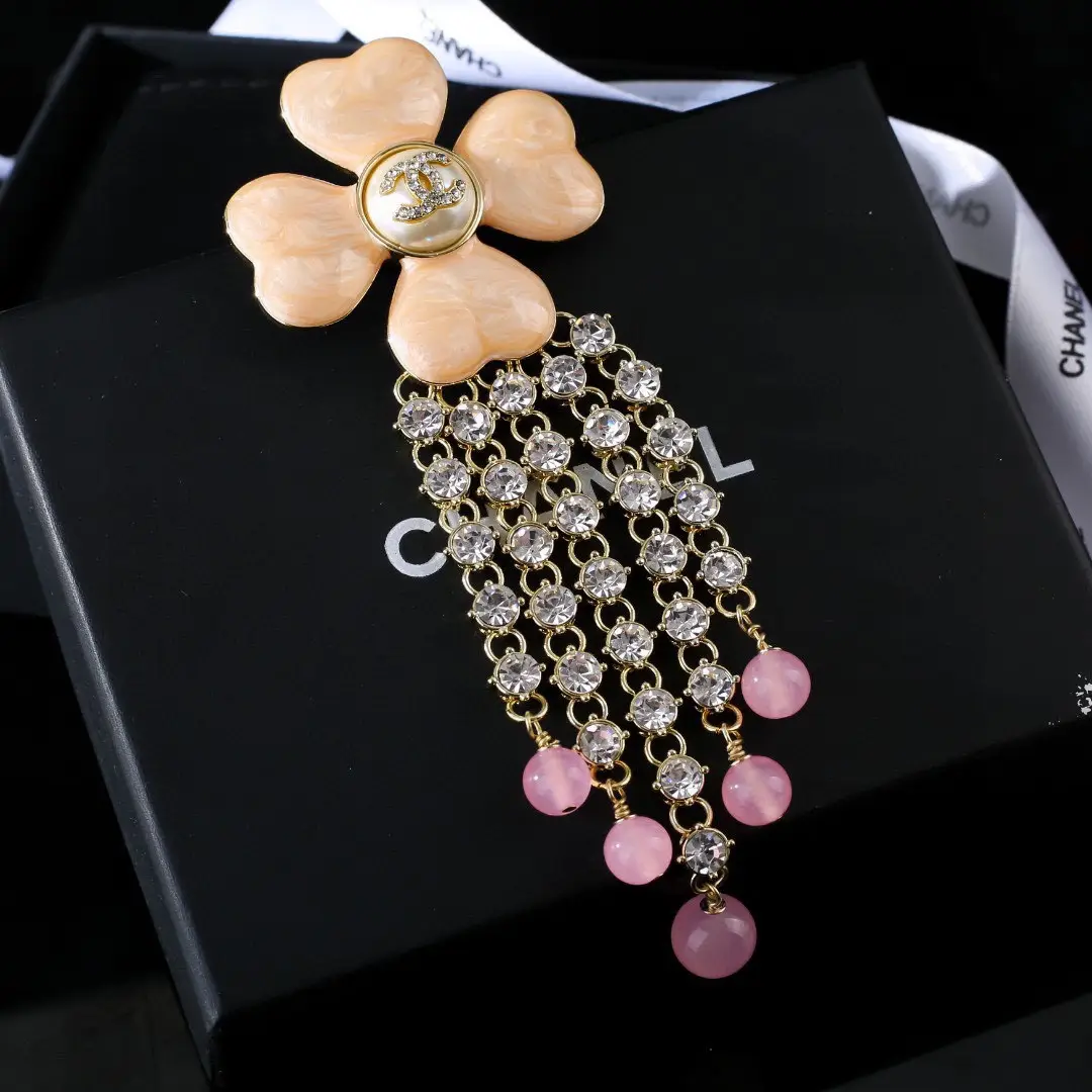 Chanel Camellia Tassel Brooch
