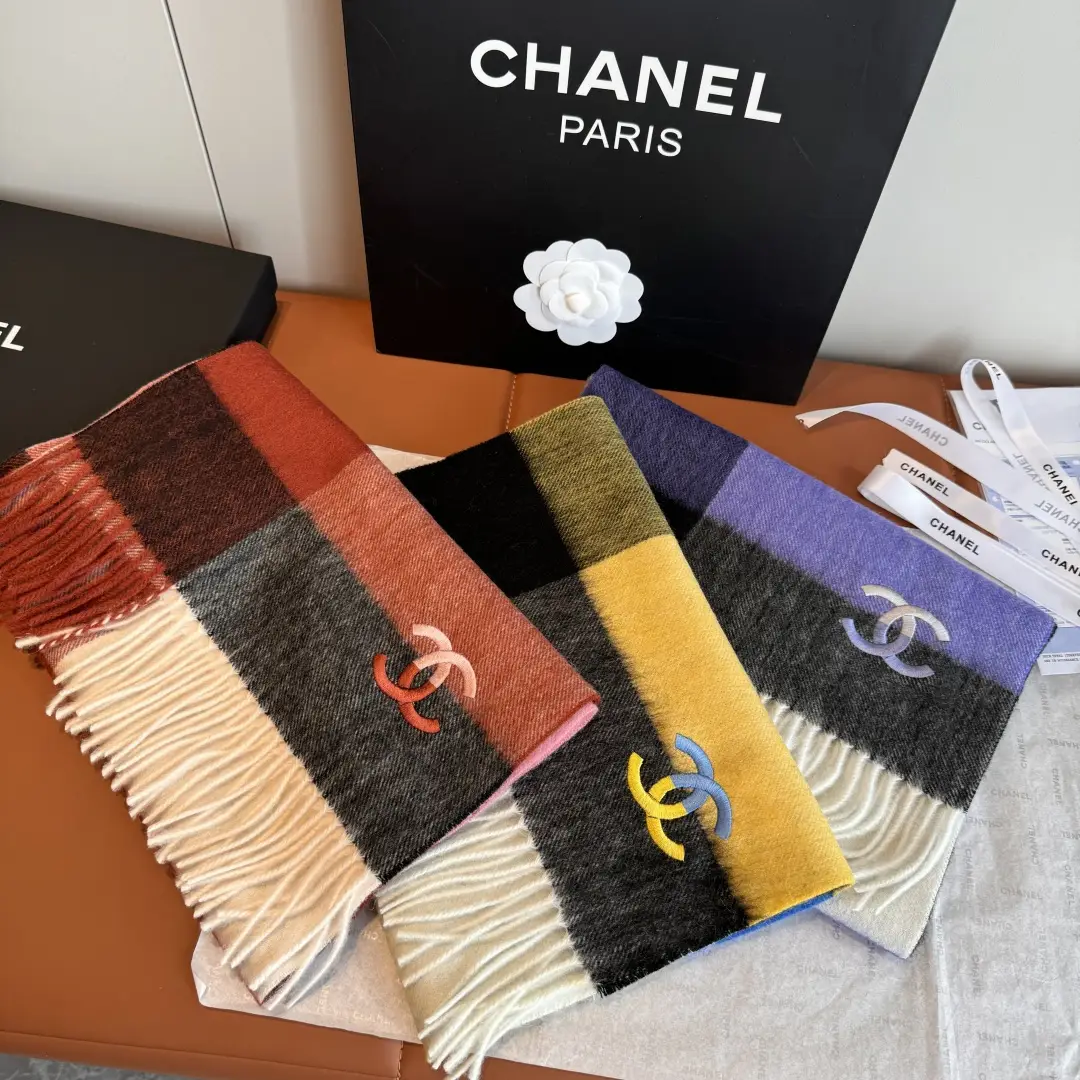 Chanel Cashmere Scarf Red