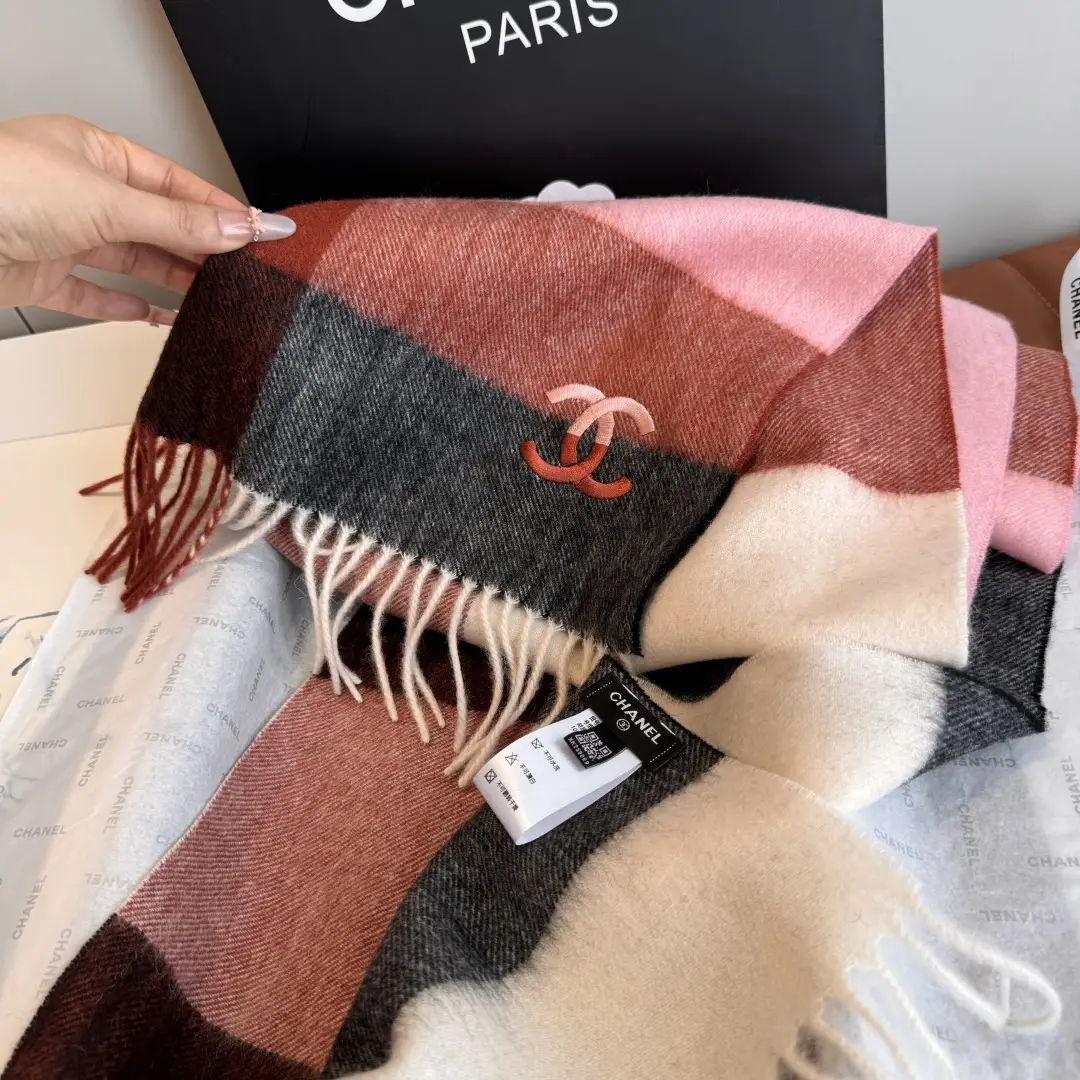 Chanel Cashmere Scarf Red