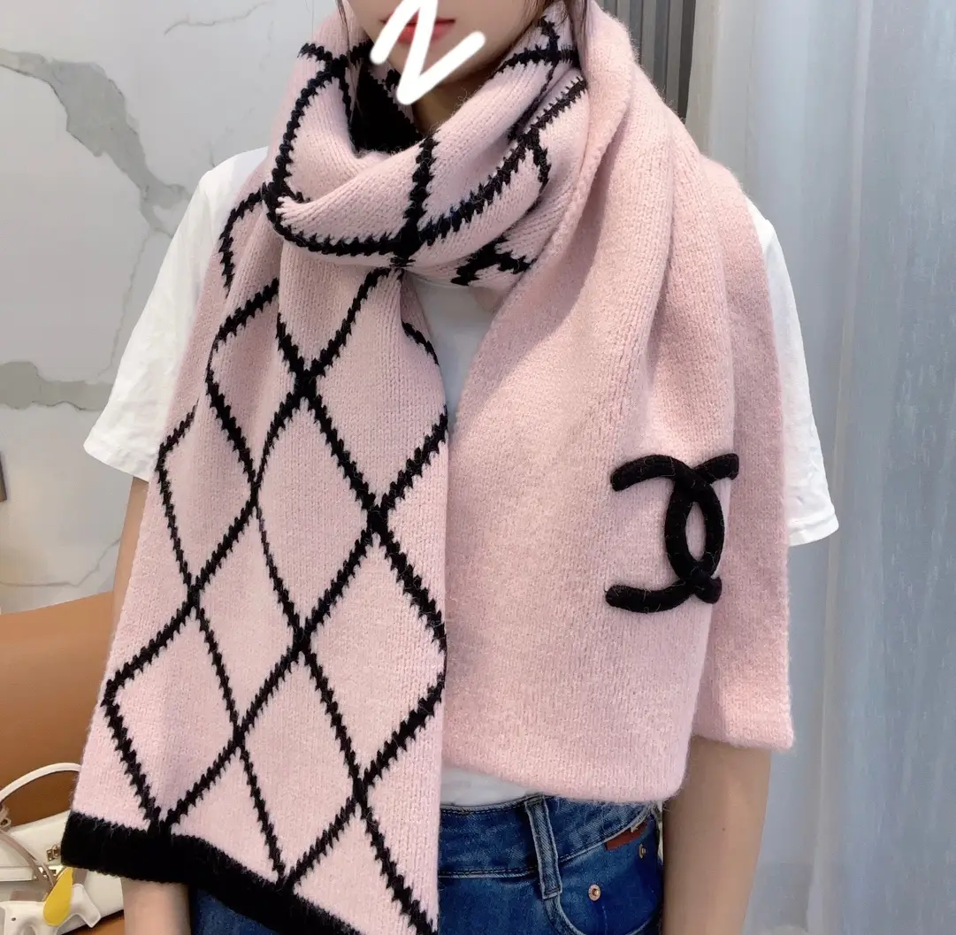 Chanel Cashmere Scarf Pink