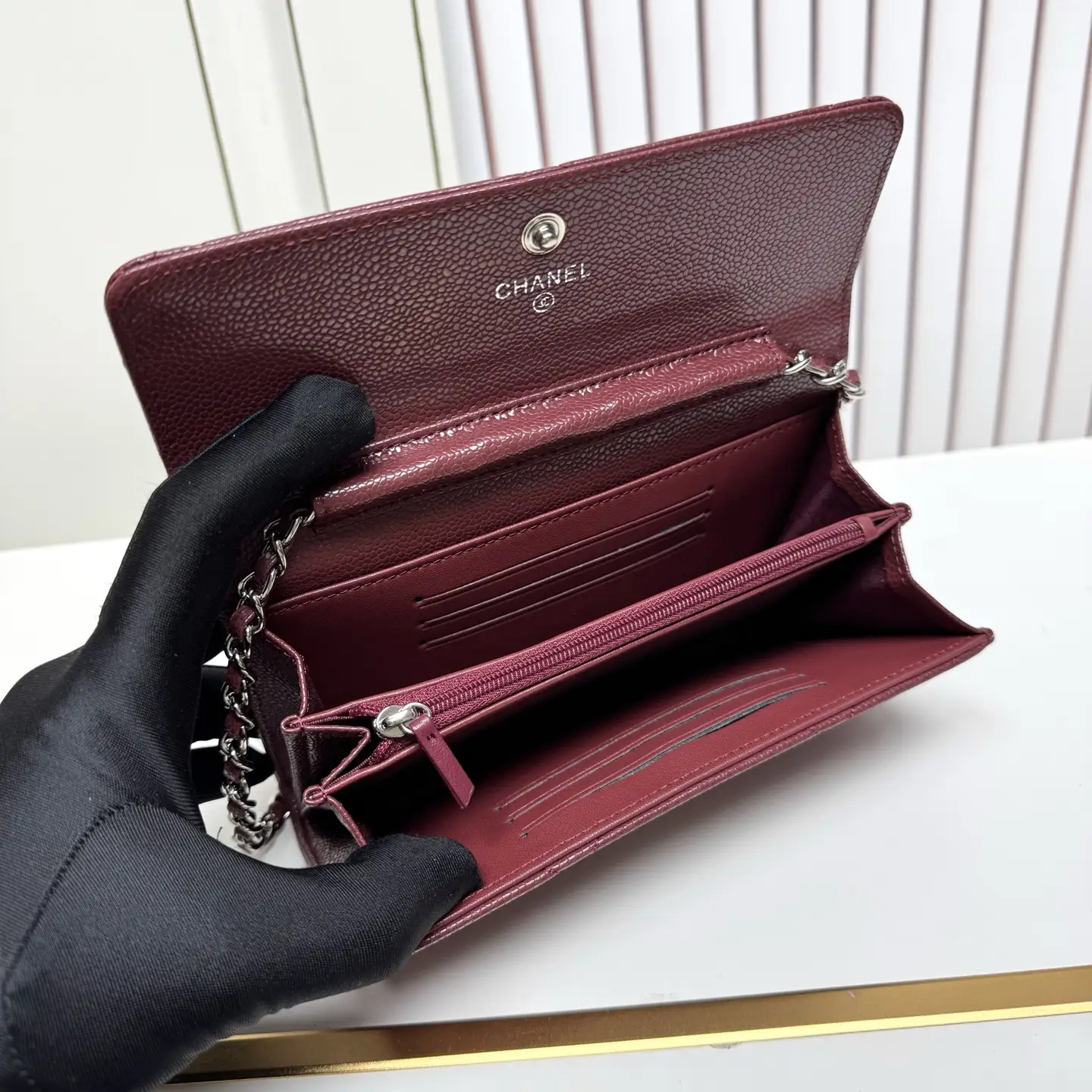 Chanel Chain Crossbody Bag Red