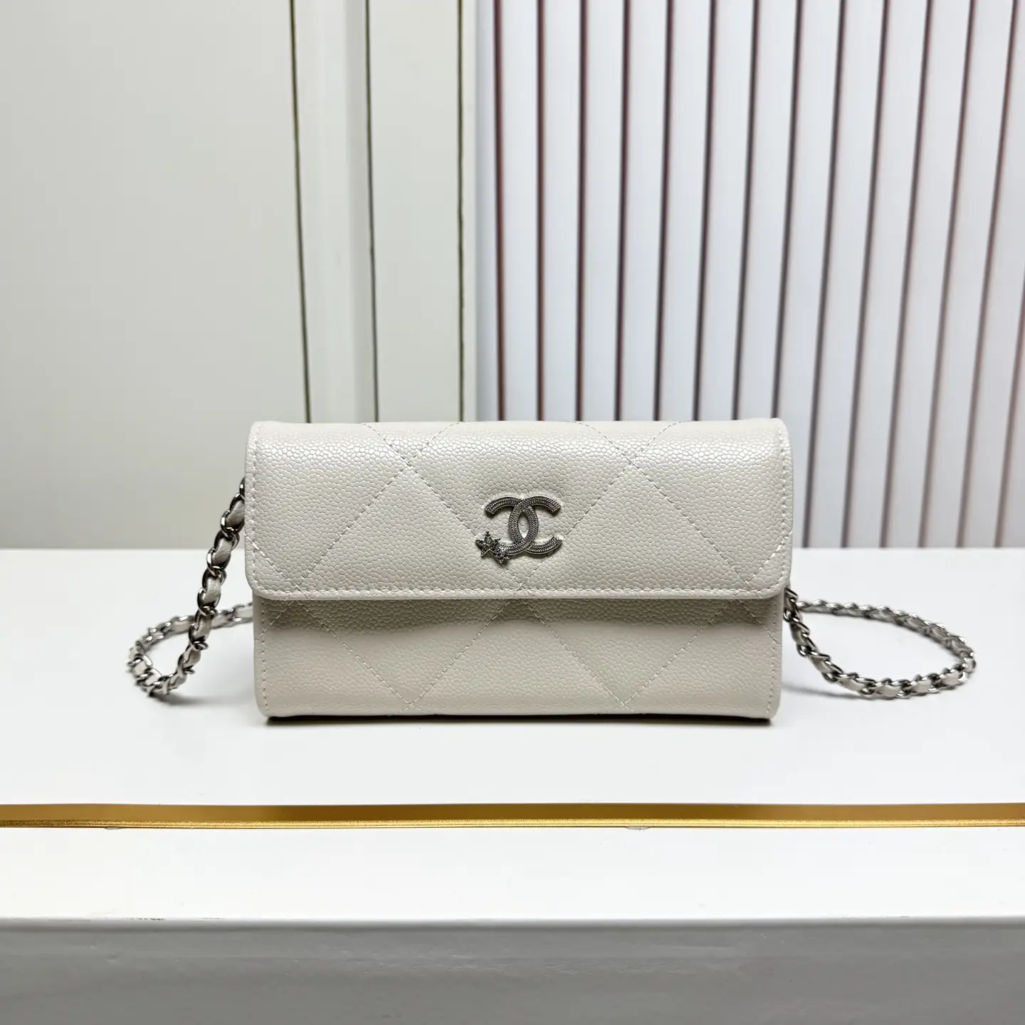 Chanel Chain Crossbody Bag White
