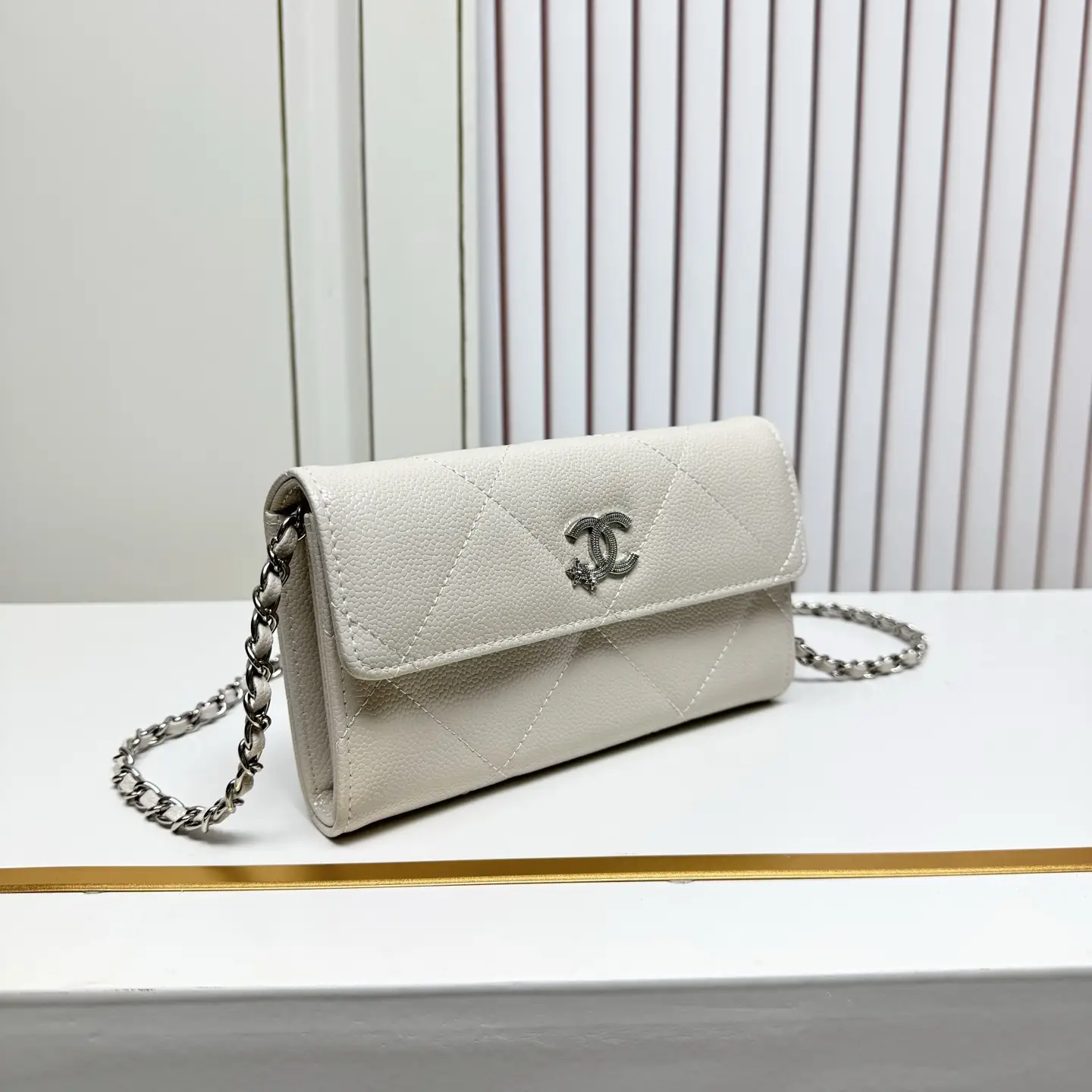 Chanel Chain Crossbody Bag White