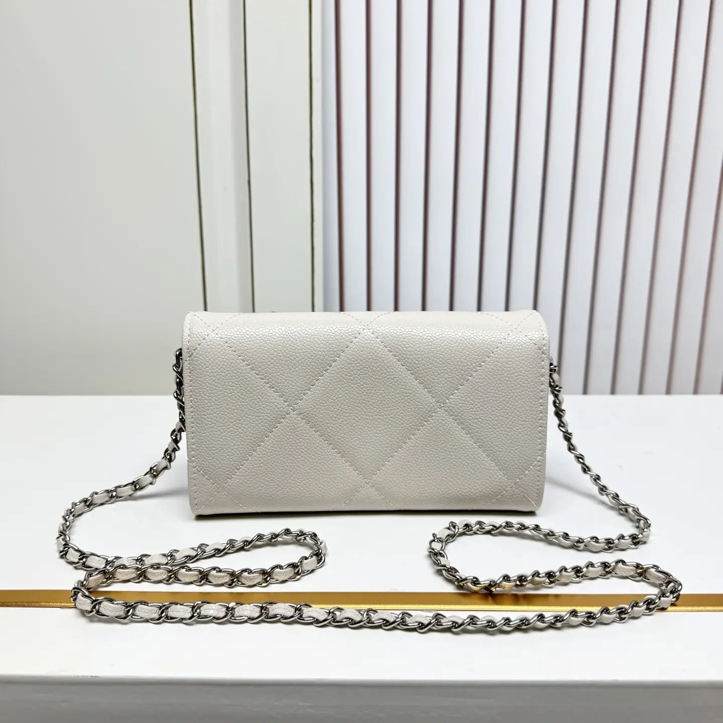 Chanel Chain Crossbody Bag White