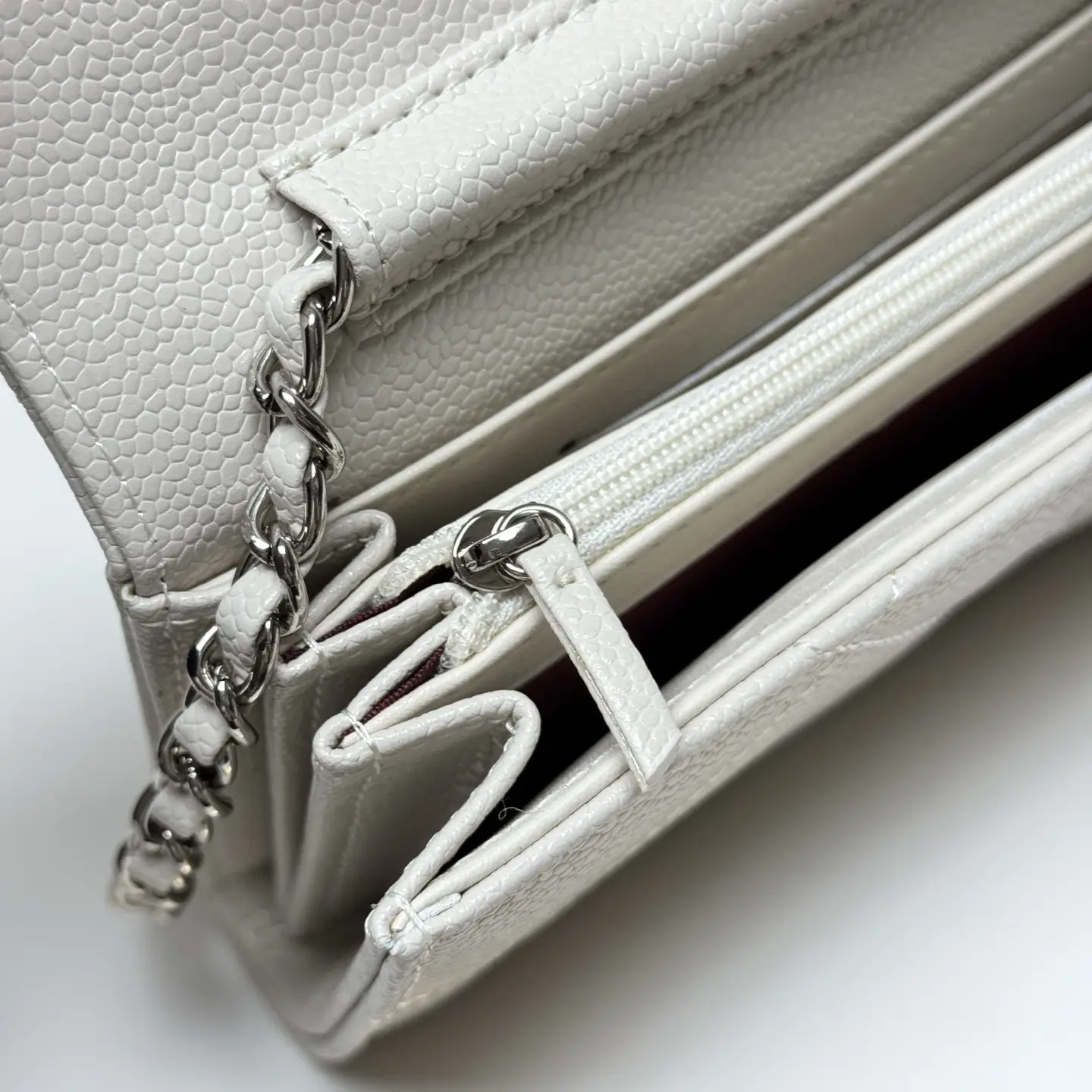 Chanel Chain Crossbody Bag White
