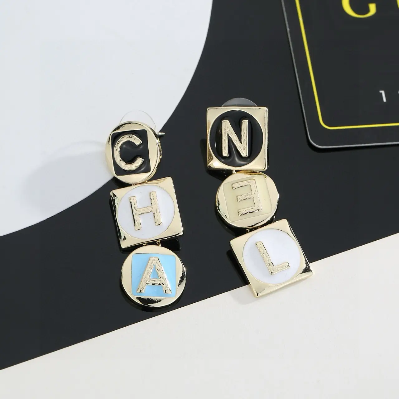 Chanel Classic Letter Earrings