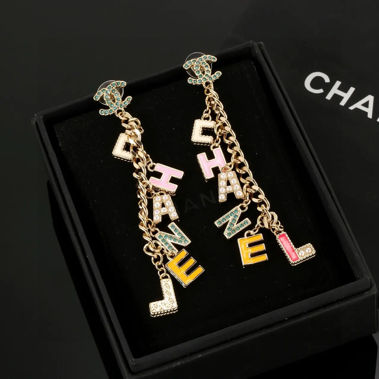 Chanel Classic Letter Earrings