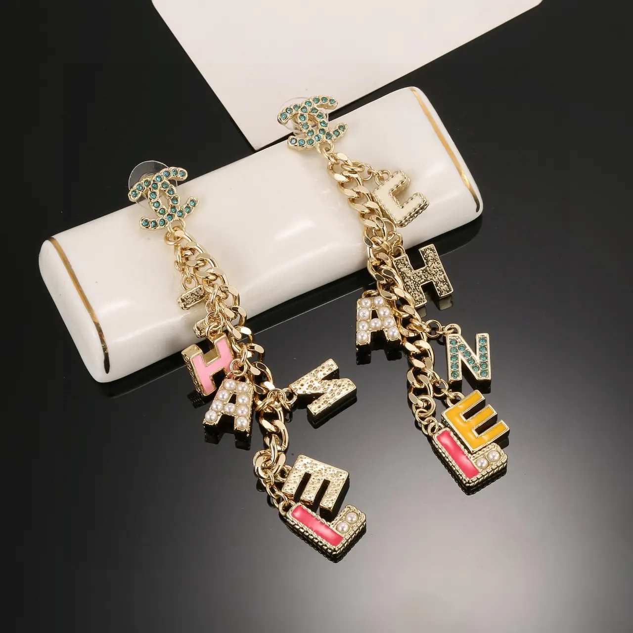 Chanel Classic Letter Earrings