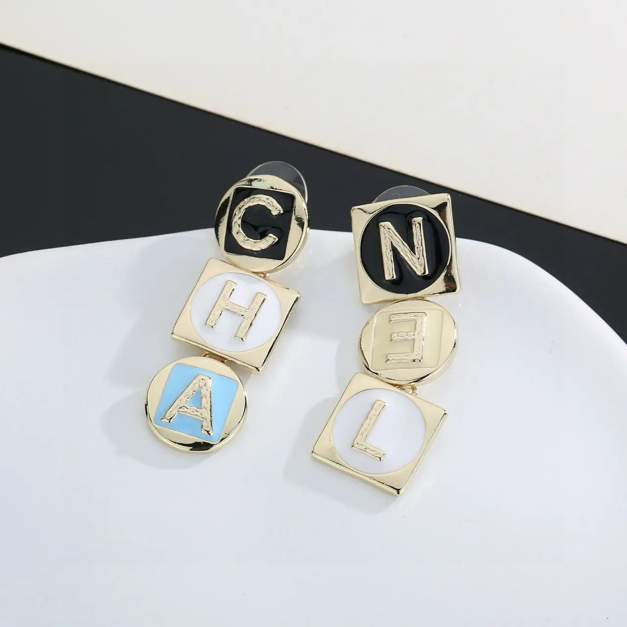 Chanel Classic Letter Earrings