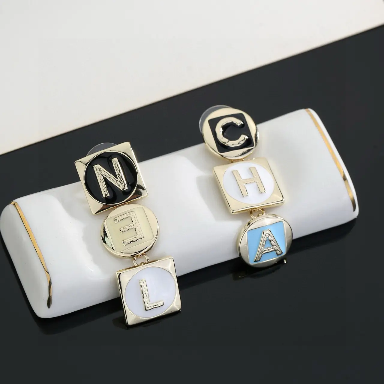Chanel Classic Letter Earrings