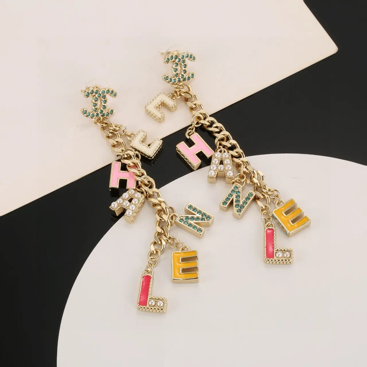 Chanel Classic Letter Earrings